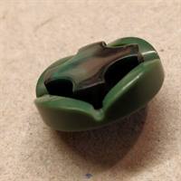 mørkegrøn retro plastik knap
